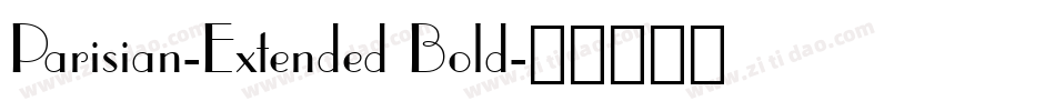 Parisian-Extended Bold字体转换